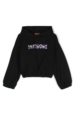 black cotton hoodie MISSONI KIDS | MV4A70F0061930